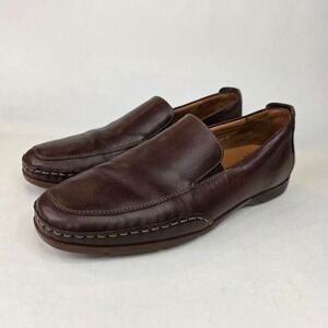 Mephisto Edlef Cool-Air Loafers Mens‎ 10 Brown Leather Casual Soft Slip On Shoe